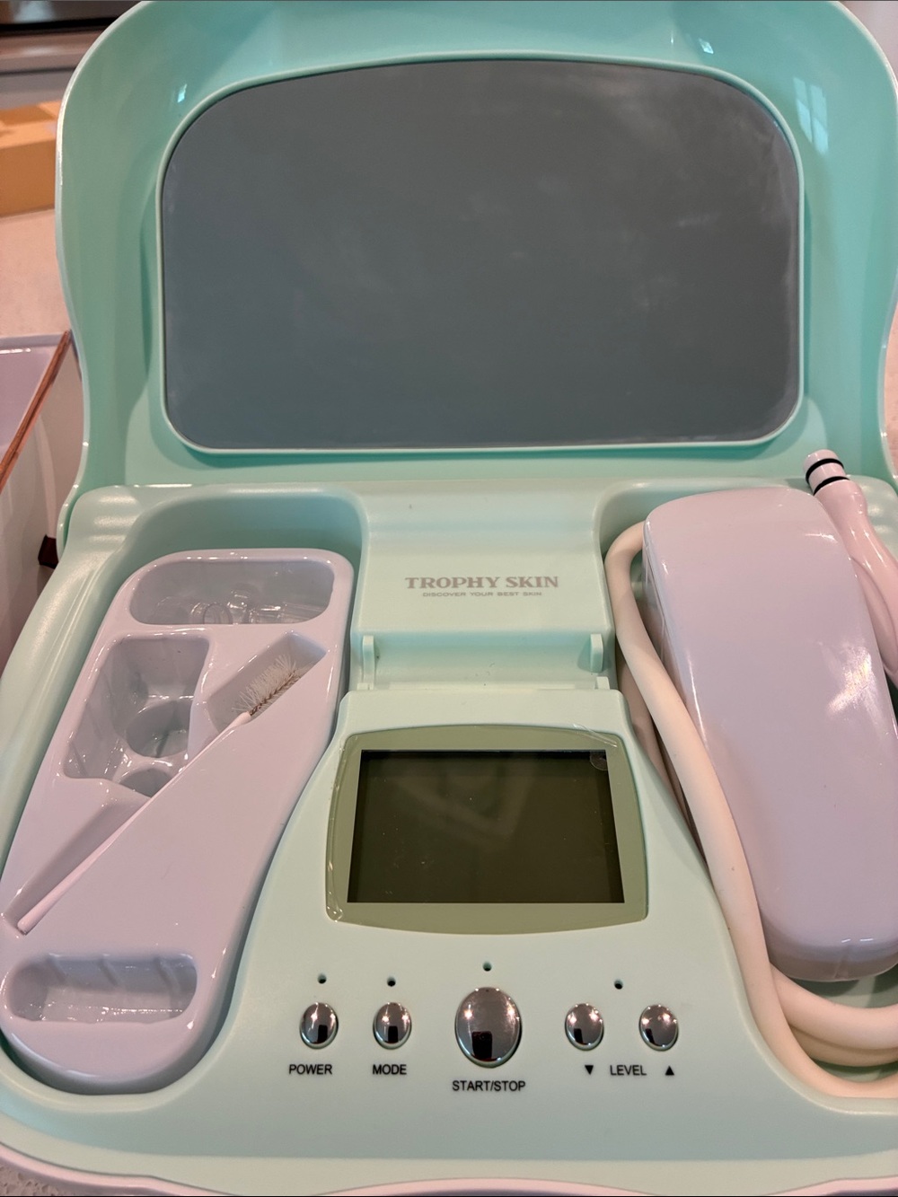 Trophy Skin Mint Professional Home Microdermabrasion Kit . I have barely used it